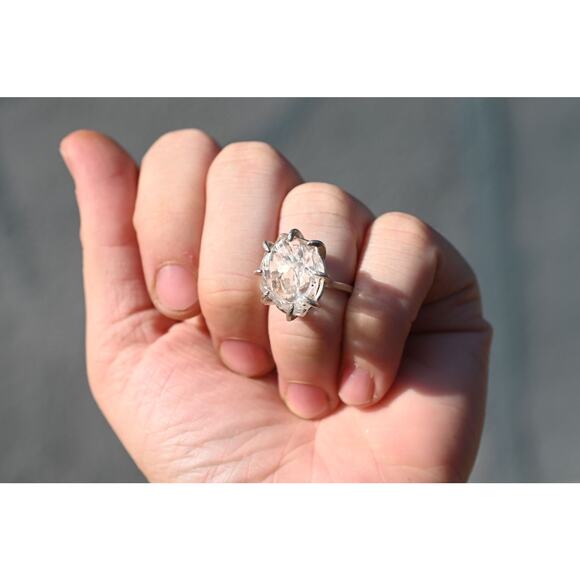 alternative raw diamond engagement rings, raw crystal size 4 5 6 7 8 8 9 10 11 - Picture 3 of 4